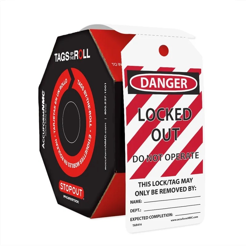 LOCKED OUT TAGS BY THE ROLL 250/RL - Flammable Storage Cabinets